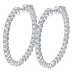 Inside Out Full Pavé Moissanite Hoop Earrings