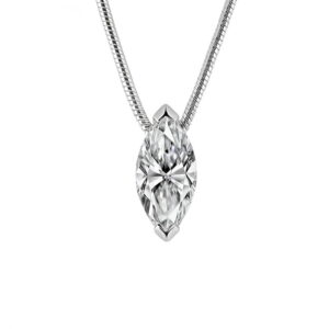 S925 Silver Horse Eye Moissanite Pendant Necklace Light Luxury Clavicle Chain Amazon Hot Sale Spot Wholesale