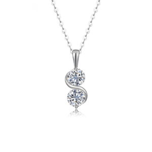 S925 Silver Moissanite S-Shaped Waist Necklace, New Cross-Border Style, Fashionable and Versatile for Commuting