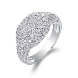 Hot-Selling Ring S925 Sterling Silver Fully Encrusted with Moissanite Ring Hip-Hop Trendy Fashion Versatile Super Shiny Jewelry Men's Ring