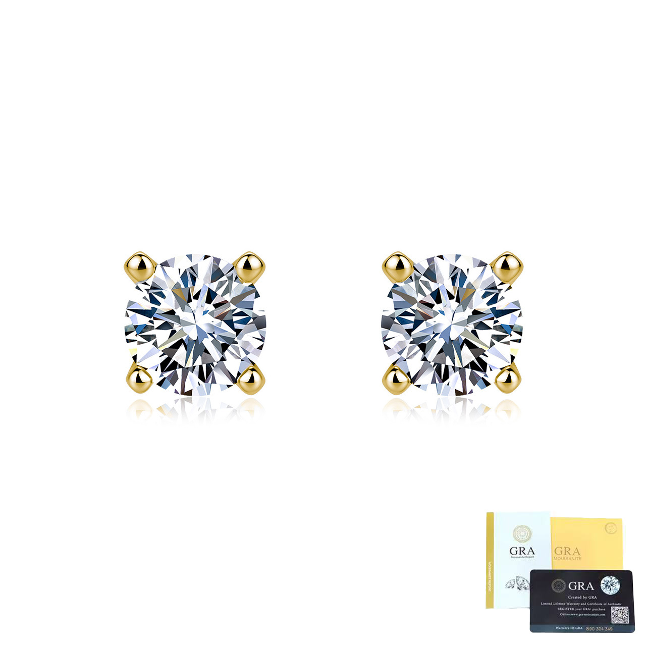 S925 Sterling Silver Six-Prong Moissanite Earrings, High-End, Classic, Simple, Versatile Women's Earrings, Wholesale in Stock - Image 6