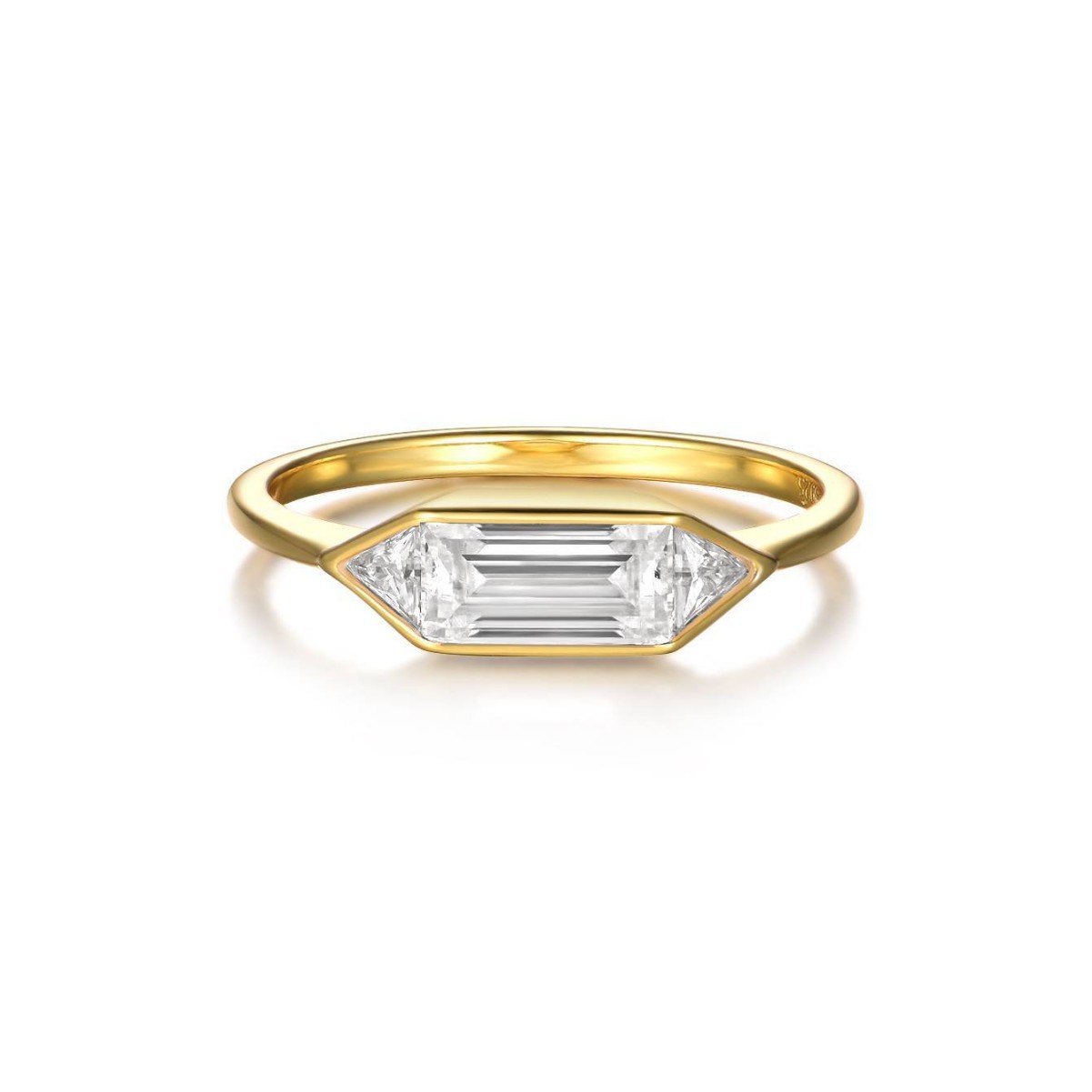 S925 Silver Geometric Moissanite Ring Normcore Accessible Luxury Design Women's Popular Ring - Image 5
