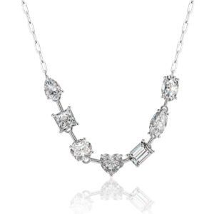 S925 Silver Moissanite Dopamine Necklace Factory Direct Supply Light Luxury Personalized Dazzling Versatile Everyday Jewelry