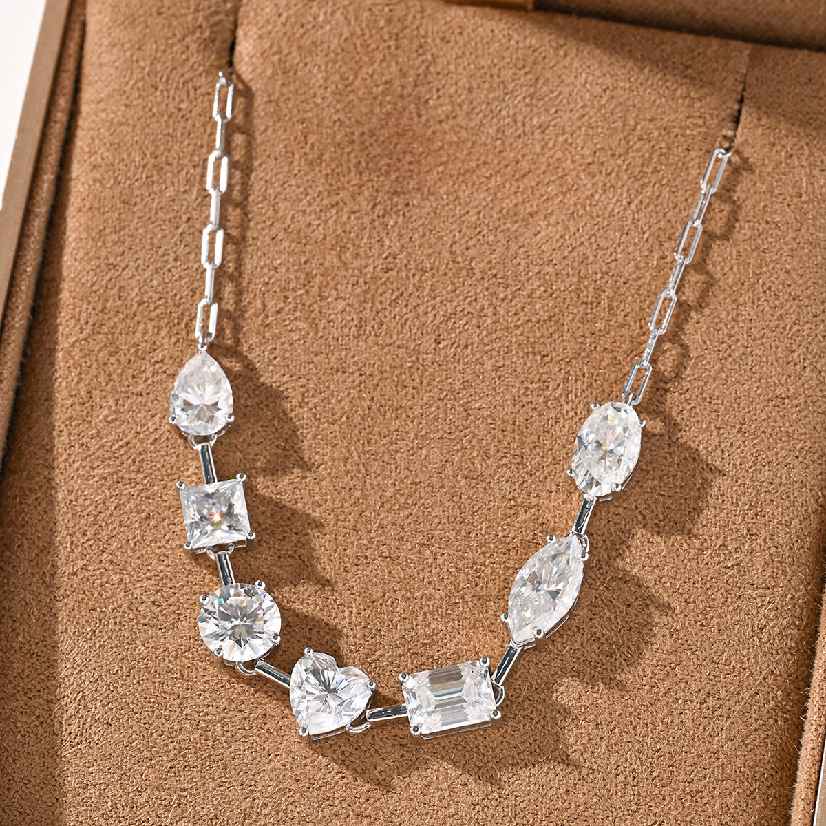 S925 Silver Moissanite Dopamine Necklace Factory Direct Supply Light Luxury Personalized Dazzling Versatile Everyday Jewelry - Image 2