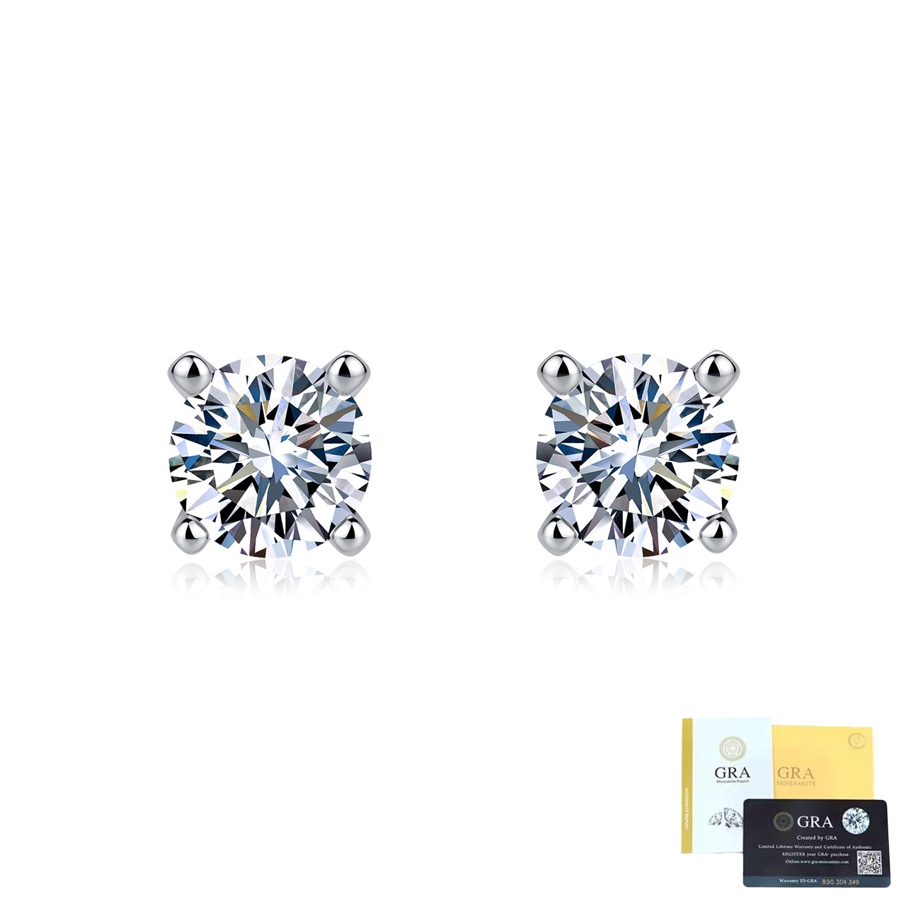 S925 Sterling Silver Six-Prong Moissanite Earrings, High-End, Classic, Simple, Versatile Women's Earrings, Wholesale in Stock - Image 5