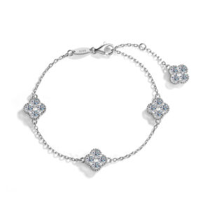 S925 Silver Mosan Diamond Bracelet Women's Diamond Light Luxury Small Elegant Gift Live Factory Wholesale Supply Cross-border