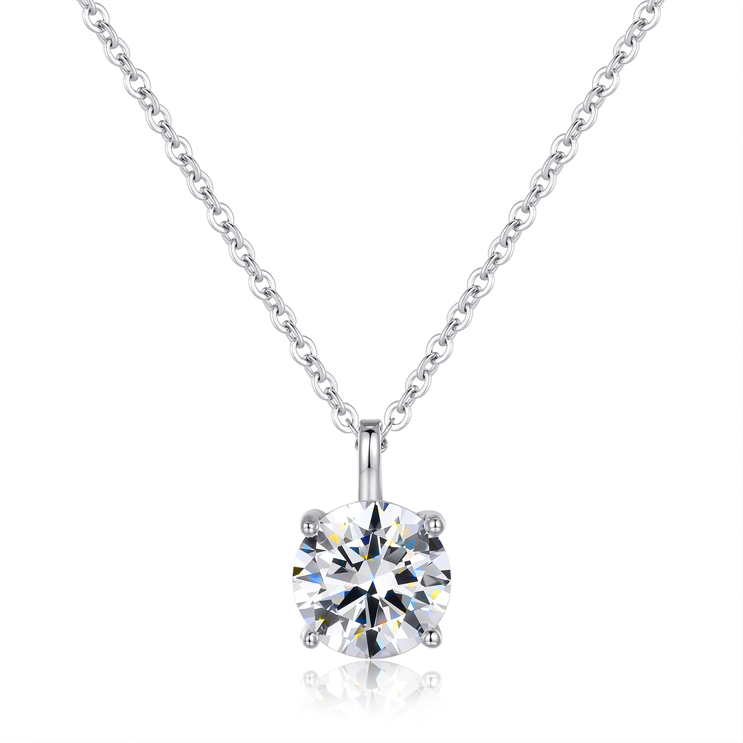 European and American Best-Selling Sterling Silver Pendant Water Drop Heart-Shaped Pigeon Egg Moissanite Necklace 0.05kg Carat Women's Setting Wholesale - Image 13