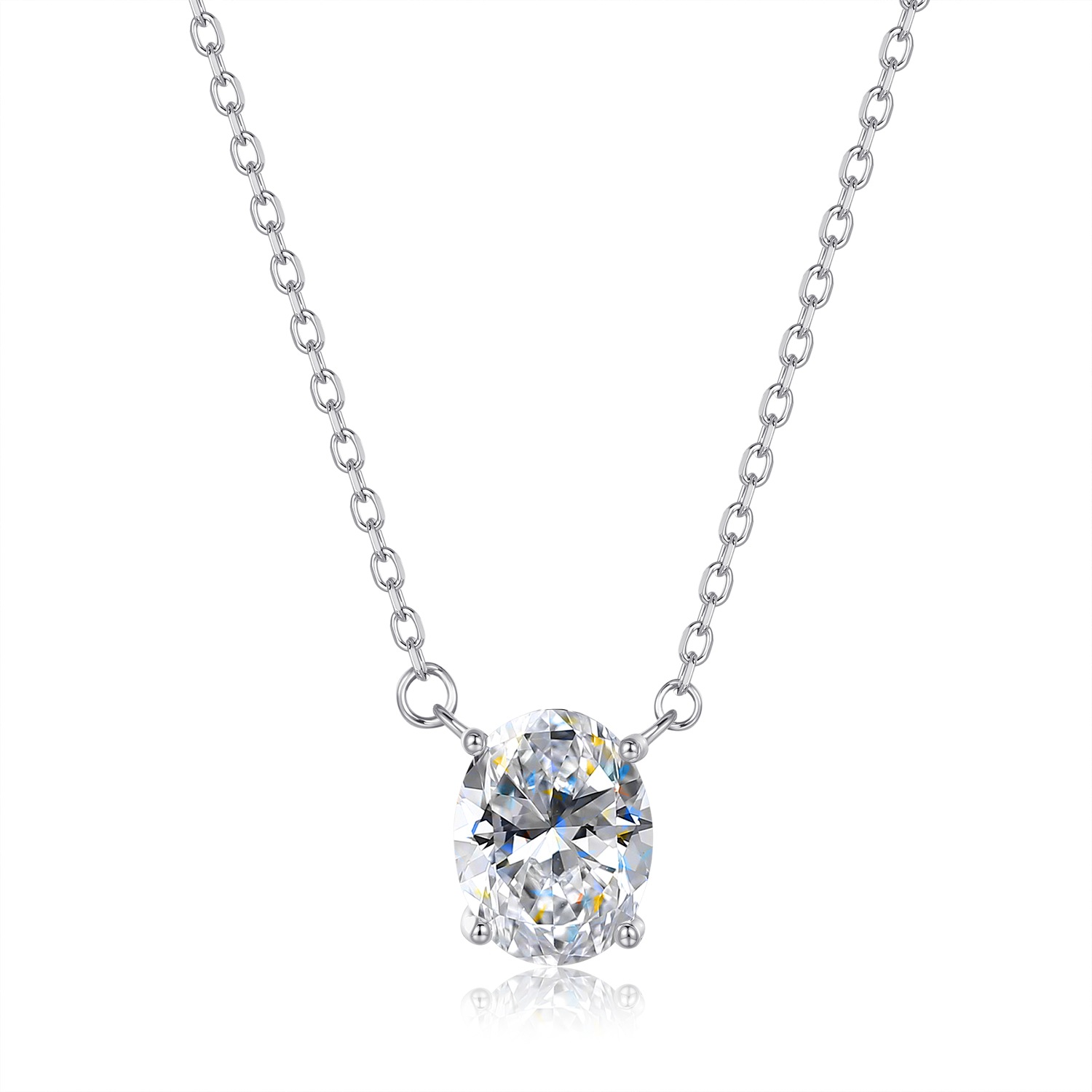 European and American Best-Selling Sterling Silver Pendant Water Drop Heart-Shaped Pigeon Egg Moissanite Necklace 0.05kg Carat Women's Setting Wholesale - Image 11