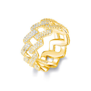 925 Silver Mosan Hip-hop Full-set European and American Fashion Cuban Ring Cross-border E-commerce Explosive European and American Fashion Trend