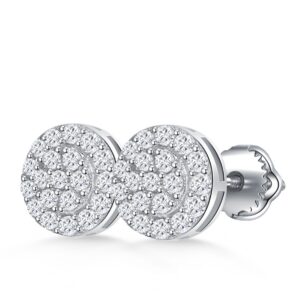 Cross-Border Hot-Selling Creative Flower Earrings S925 Silver Moissanite Studs Hip-Hop Style Jewelry for Men and Women, Dropshipping Available