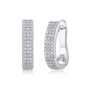 Clustered Diamond-Studded U-Shaped Ear Cuffs, Simple and Versatile Starry Earrings, 925 Sterling Silver Moissanite Ear Studs, Jewelry Available for Customization