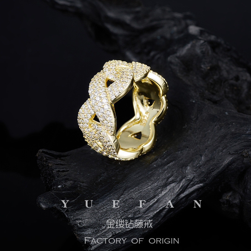 Cross-Border European and American Personalized Hip-Hop Ring 925 Inlaid with D Color Moissanite 8-Shaped Ring Design Ring Accessories Fashion Winding - Image 6