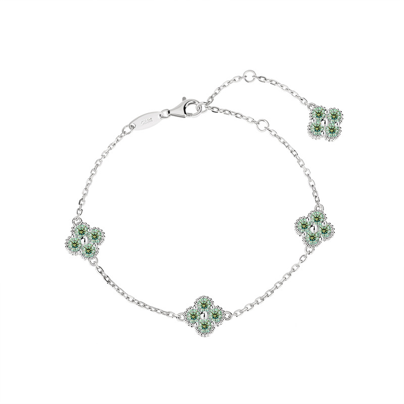 S925 Silver Mosan Diamond Bracelet Women's Diamond Light Luxury Small Elegant Gift Live Factory Wholesale Supply Cross-border - Image 5