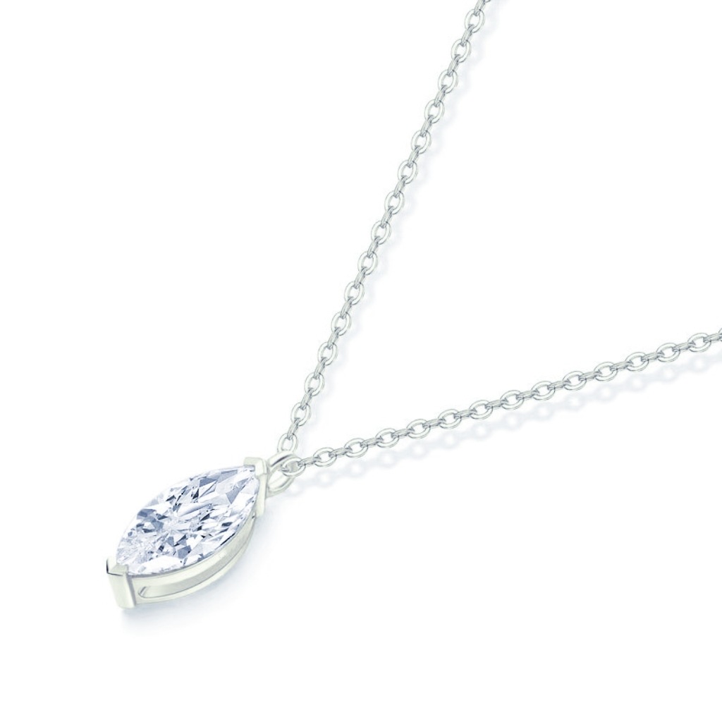 European and American Best-Selling Sterling Silver Pendant Water Drop Heart-Shaped Pigeon Egg Moissanite Necklace 0.05kg Carat Women's Setting Wholesale - Image 8