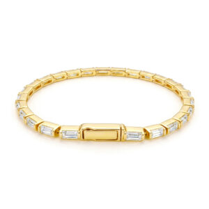 New Hot-Selling Cross-Border Amazon European and American Style S925 Sterling Silver Moissanite Inlaid Niche Light Luxury Hidden Clasp Bracelet for Women