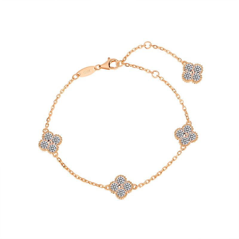 S925 Silver Mosan Diamond Bracelet Women's Diamond Light Luxury Small Elegant Gift Live Factory Wholesale Supply Cross-border - Image 8