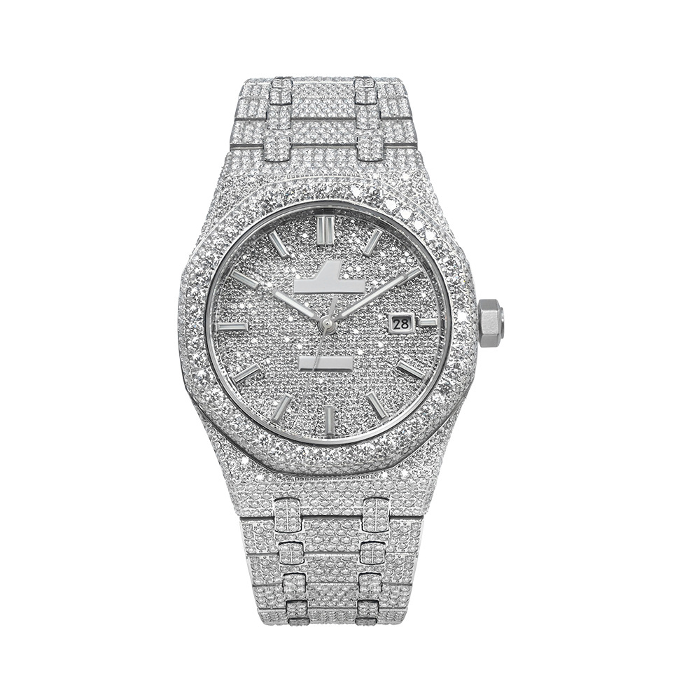 Watch fully set with VVS-grade moissanite - Image 5