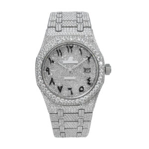 Watch fully set with VVS-grade moissanite